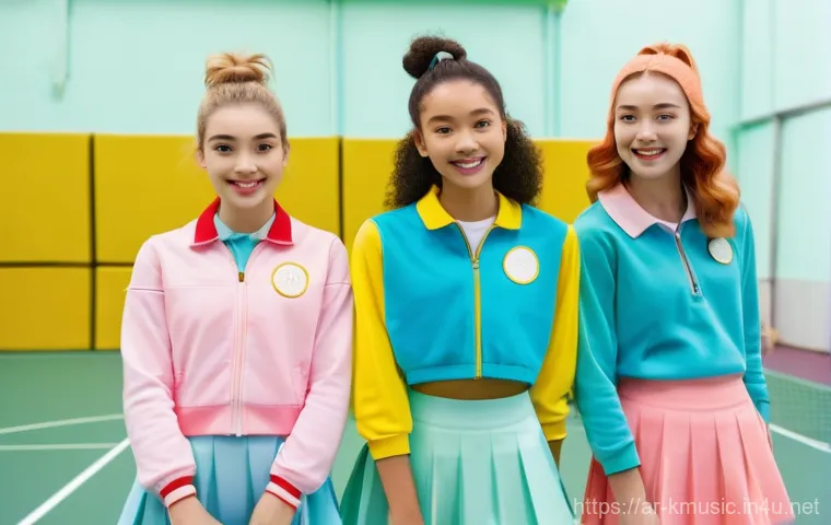 레드벨벳 러시안룰렛 독특한 콘셉트 - Prompt 1: "Candy-Colored Gym Mischief"**