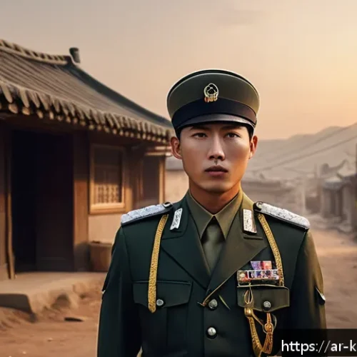 김광석 이등병의 편지 시대 배경 - A historically inspired Korean soldier from the mid-20th century, depicted in traditional military u...