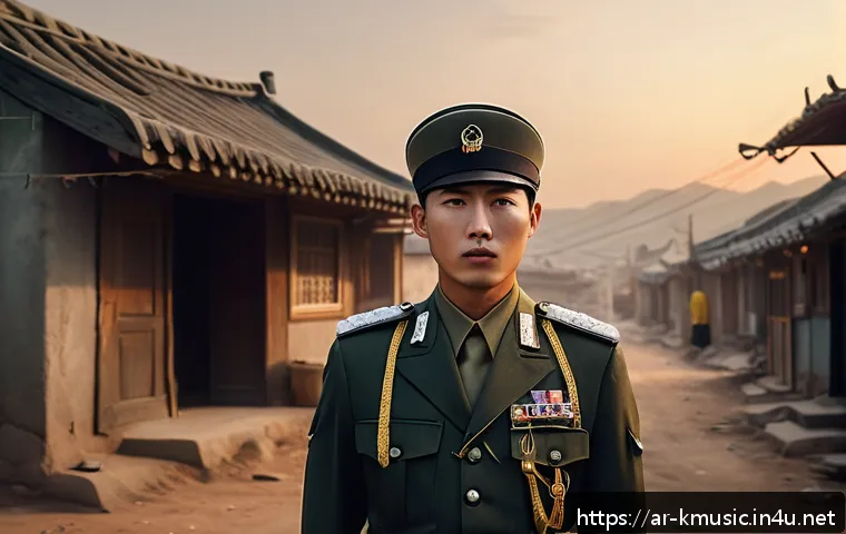 김광석 이등병의 편지 시대 배경 - A historically inspired Korean soldier from the mid-20th century, depicted in traditional military u...